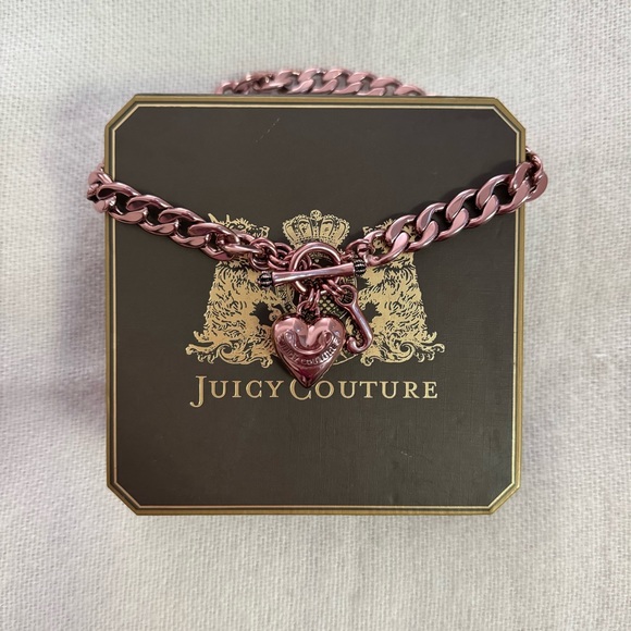 ✨RARE✨ Juicy Couture Rose Gold Puffed Heart Necklace with Original Box 💖 - Picture 10 of 10